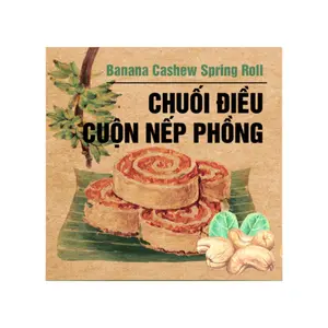 Chuối Điều Cuộn Nếp Phồng, Banana Cashew Spring Roll (50g) - NAM XANH